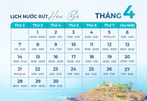 Lịch Nước Rút Hòn Bà Vũng Tàu Tháng 04 /2025 Lịch Nước Rút Hòn Bà Vũng Tàu Tháng 04 /2025