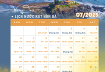 Lịch nước rút Hòn Bà Vũng Tàu tháng 7/2025